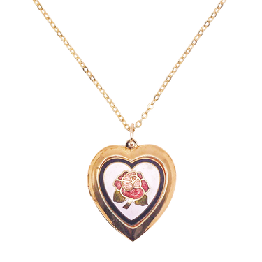 [Vintage Drop 13] White Cloisonne Locket