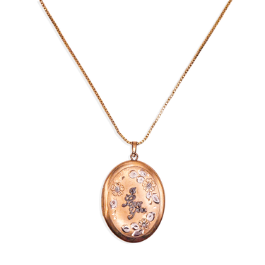 [Vintage Locket Drop] 3 Little Words Necklace