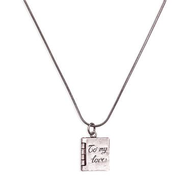 [Vintage Locket Drop] How to Love Book Necklace