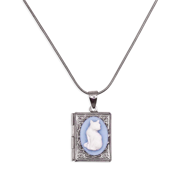 [Vintage Locket Drop] Cat Mom Necklace