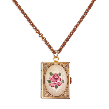 [Vintage Locket Drop] Literate Necklace