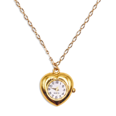 5 Min Away Watch Necklace in Gold