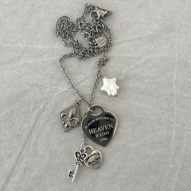 MASU CHARM NECKLACE ブラック シルバー Angel's Charm Necklace – Gemini Jewels