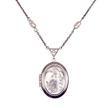 [Vintage Drop 16] Pretty Pearl Locket Necklace