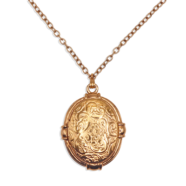 [Vintage Drop 16] Gold Nugget Locket Necklace