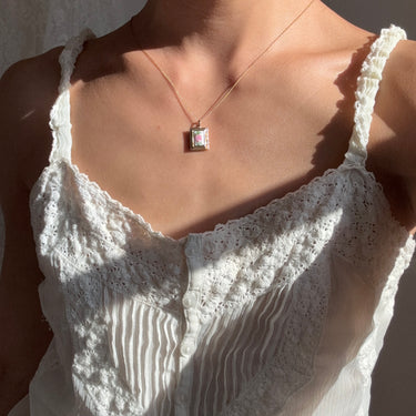 [Vintage Locket Drop] Cloisonne Book Vol. I Necklace