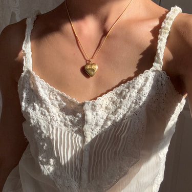 [Vintage Locket Drop] A Simple Girl Necklace