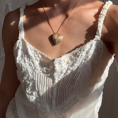 [Vintage Locket Drop] Twin Flames Necklace