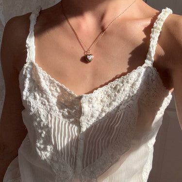 [Vintage Locket Drop] Tiny Heart Necklace