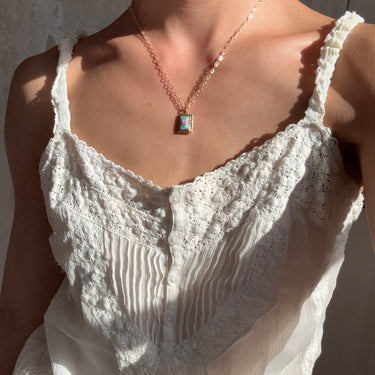 [Vintage Locket Drop] Cloisonne Book Vol. II Necklace