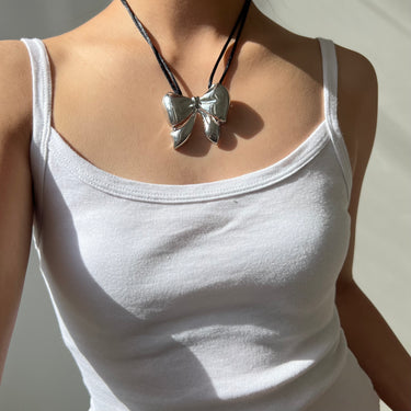 Big hotsell bow necklace