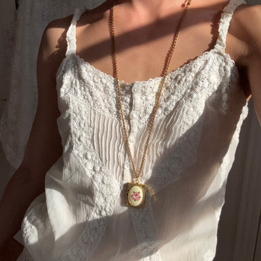 [Vintage Locket Drop] Literate Necklace