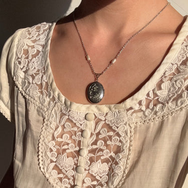 [Vintage Drop 16] Pretty Pearl Locket Necklace