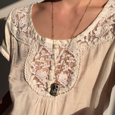 [Vintage Drop 16] Wall Painting Locket Necklace